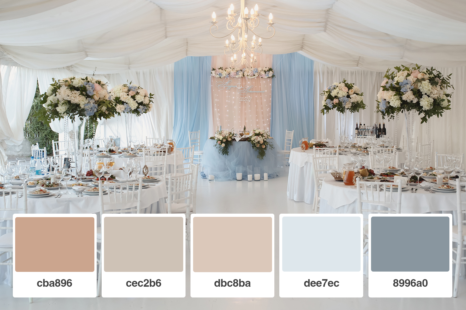 Wedding colour theme and palette